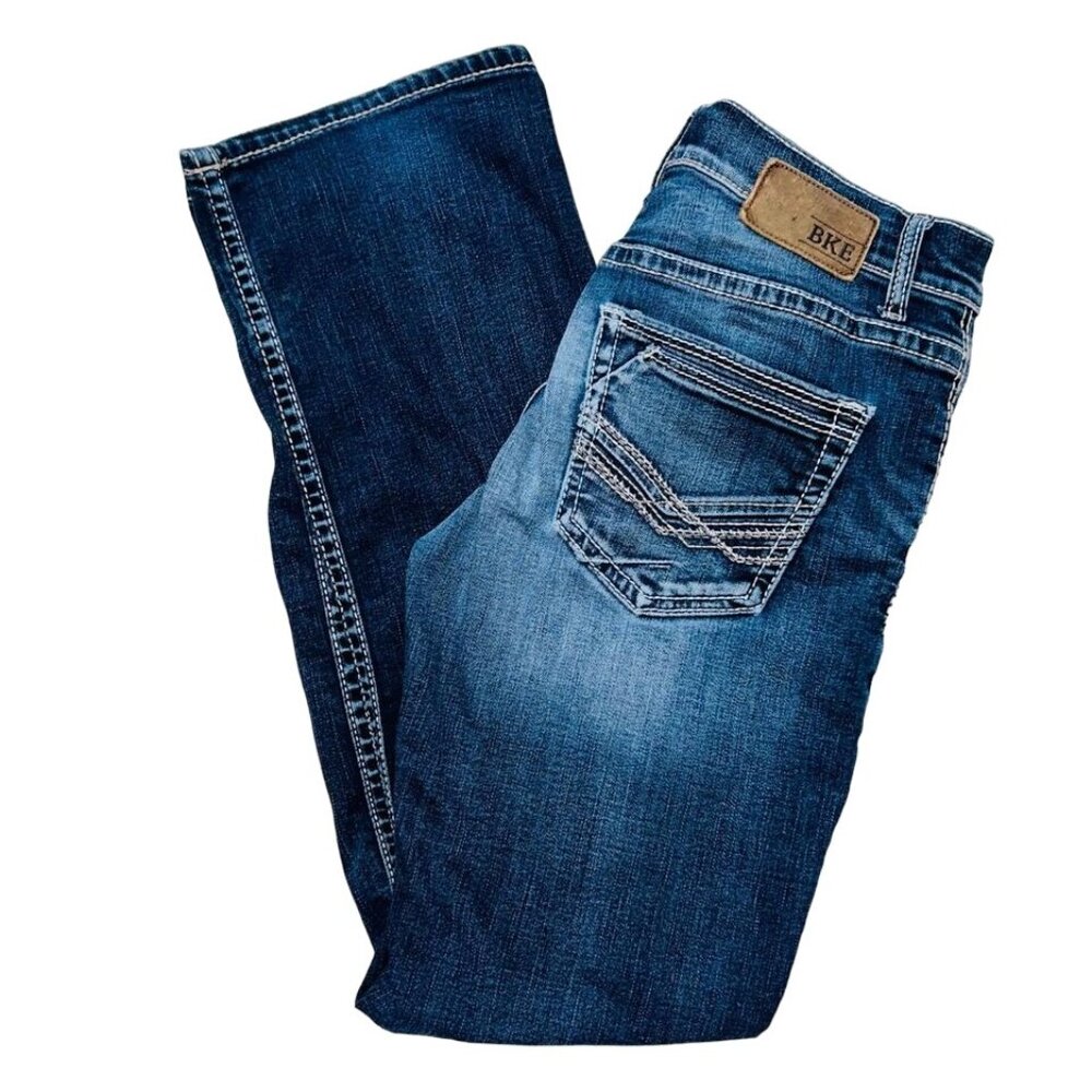 BKE Blue faded Jeans Bootleg Jake 30R Mens